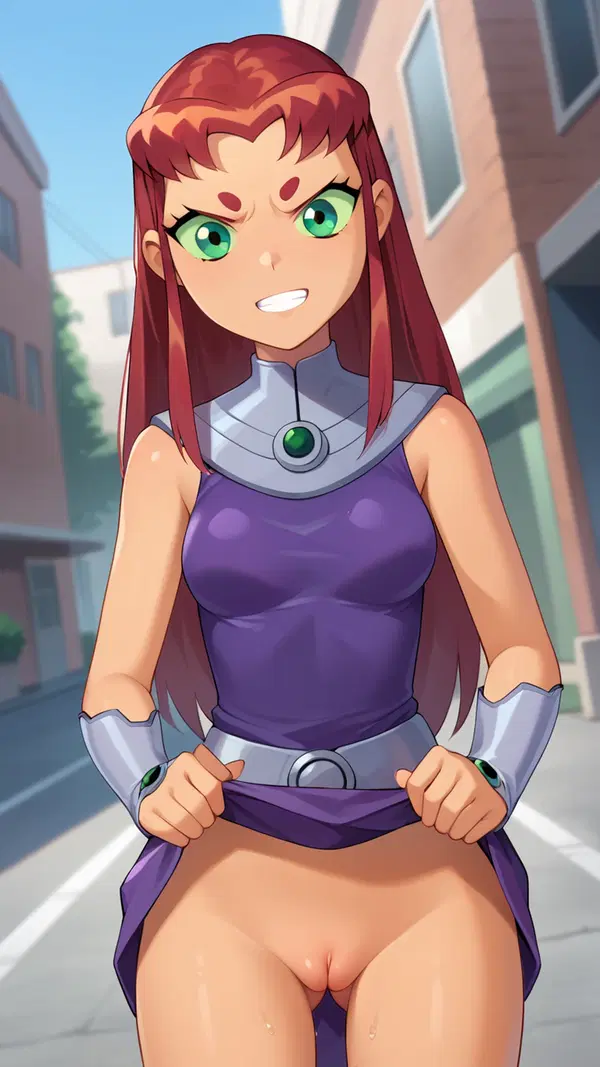 starfire cosplay sex - A Gravity That Carried Too Much Heat - AI generated portrait image in 1080x1920 resolution by @anon