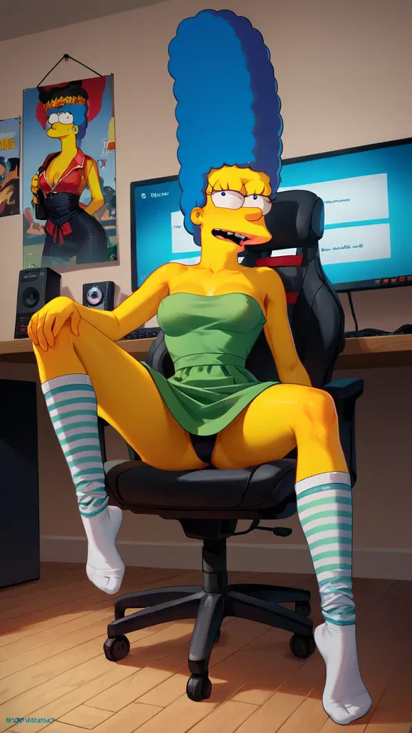 simpsons marge nackt - A Spell That Became the Answer - AI generated portrait image in 1080x1920 resolution by Anonymous Creator