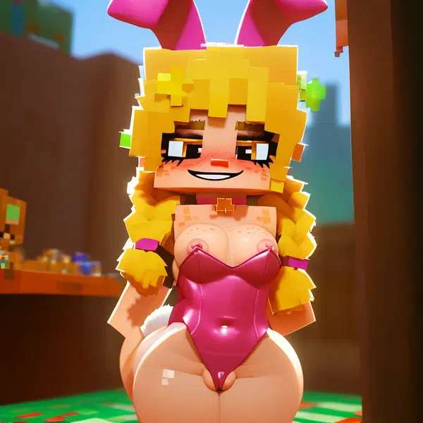 minecraft naked mod - Desire That Blooms in the Dark - AI generated square image in 1080x1080 resolution by @anon
