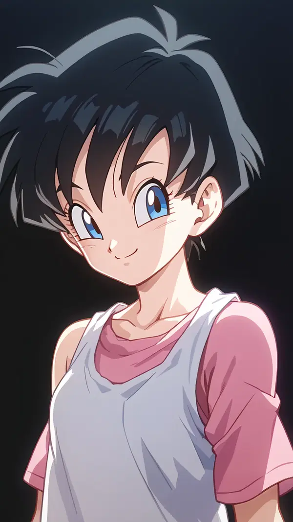 videl dragon ball super - The Storm That Forgot How to Leave - AI generated portrait image in 1080x1920 resolution by @anon