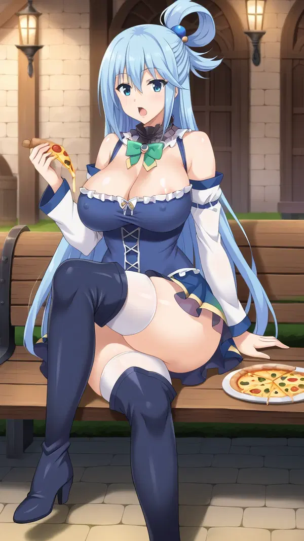 konosuba aqua swimsuit - The Static That Pulled Me Under - AI generated portrait image in 1080x1920 resolution by @anon