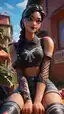 fortnite hentai video - The Heat Hidden Inside Risk - AI generated portrait image in 1080x1920 resolution by @anon