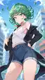 tatsumaki in bikini - An Ache That Burned Without Sound - AI generated portrait image in 1080x1920 resolution by @anon