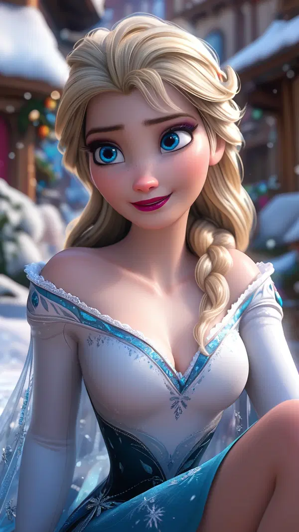 frozen animation porn - The Moonlight That Came Without Mercy - AI generated portrait image in 1080x1920 resolution by @anon