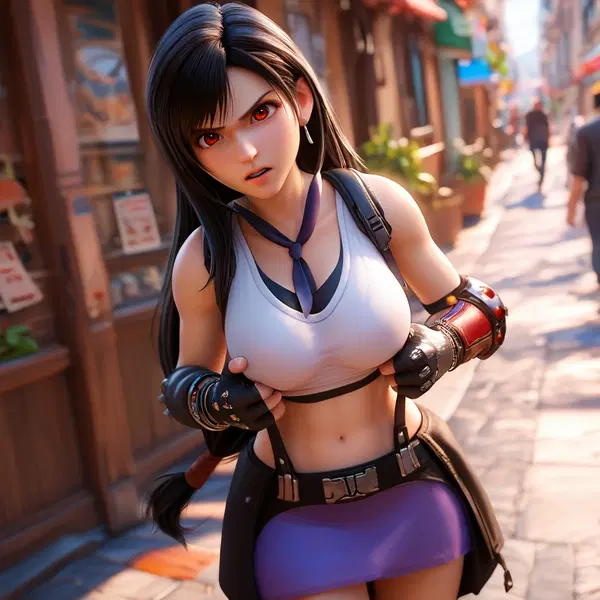 tifa lockhart nude - When Desire Speaks Without Words - AI generated square image in 1080x1080 resolution by @anon