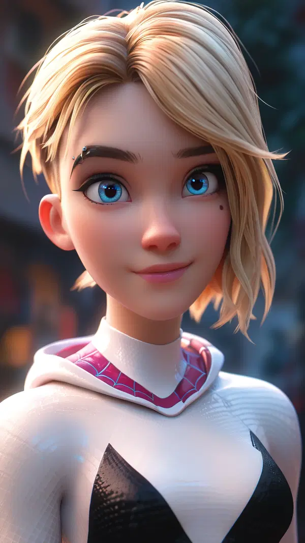 gwen stacy workout xxx - A Fall That Stayed After Midnight - AI generated portrait image in 1080x1920 resolution by @anon