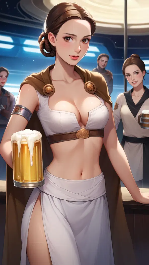 padme star wars - A Memory That Knew the Way Down - AI generated portrait image in 1080x1920 resolution by Anonymous Creator