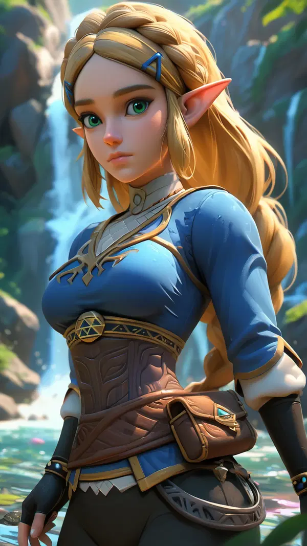 zelda echoes of wisdom porn - An Echo That Refused the Morning - AI generated portrait image in 1080x1920 resolution by Anonymous Creator
