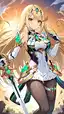 mythra fanart - The Desire That Finally Won - AI generated portrait image in 1080x1920 resolution by @anon