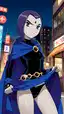 raven teen titans drawing - A Fever That Made Hunger Look Holy - AI generated portrait image in 1080x1920 resolution by @anon