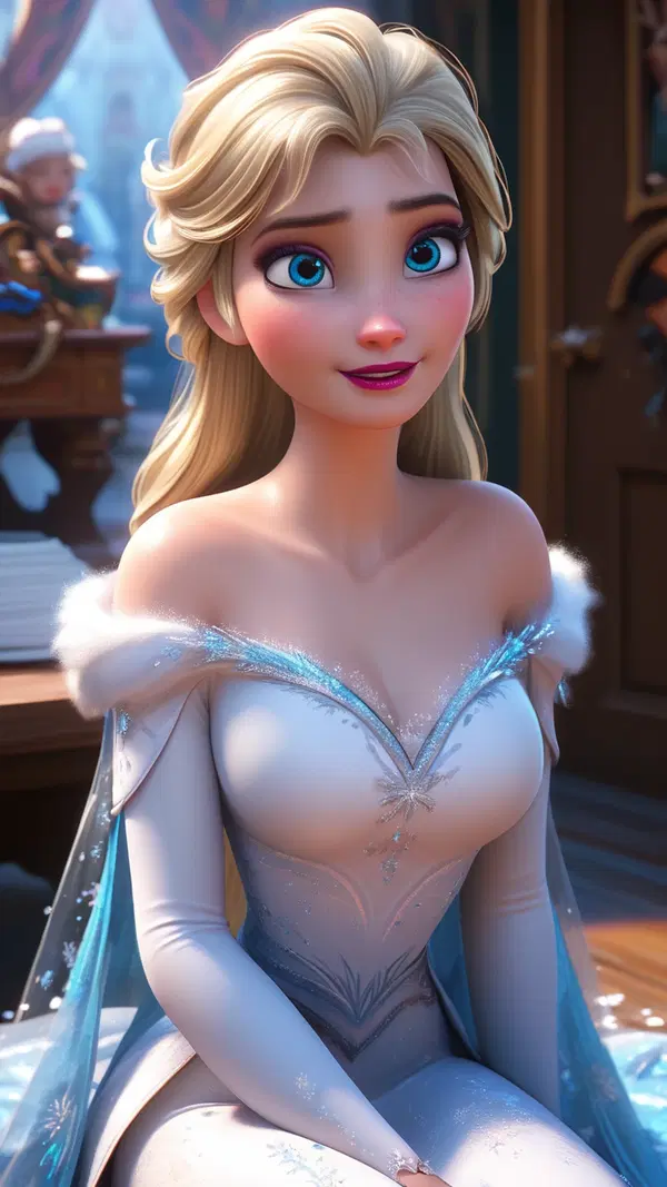 frozen elsa ai porn - A Warning Written as Storm - AI generated portrait image in 1080x1920 resolution by @anon