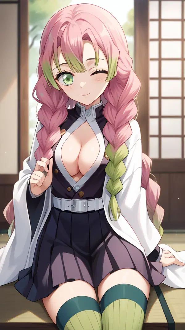 mitsuri kanroji cosplay nsfw - Temptation That Pulls Me Closer - AI generated portrait image in 1080x1920 resolution by @anon