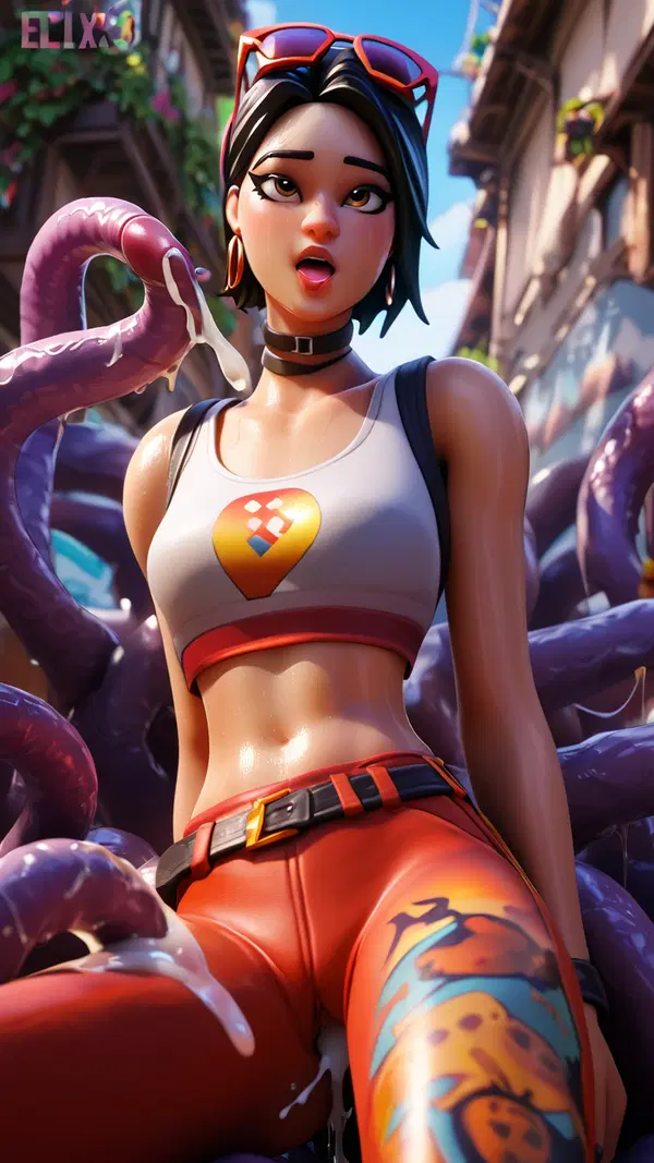hot fortnite skins - A Hunger That Lit Up the Dark - AI generated portrait image in 1080x1920 resolution by @anon