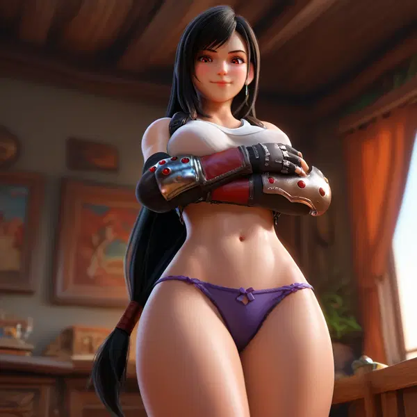 tifa lockhart nordehartet - A Need That Knew the Way Down - AI generated square image in 1080x1080 resolution by @anon