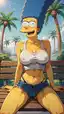 large marge the simpsons - The Heat That Turned Into a Memory I Keep - AI generated portrait image in 1080x1920 resolution by @anon