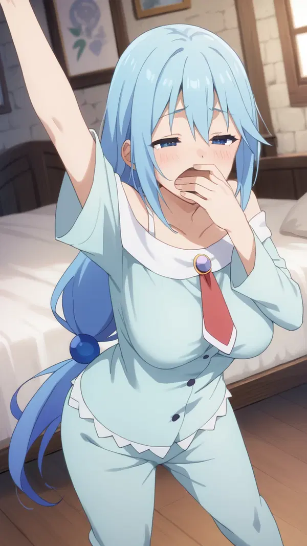 aqua konosuba llorando - Cravings That Make the Best Stories - AI generated portrait image in 1080x1920 resolution by @anon