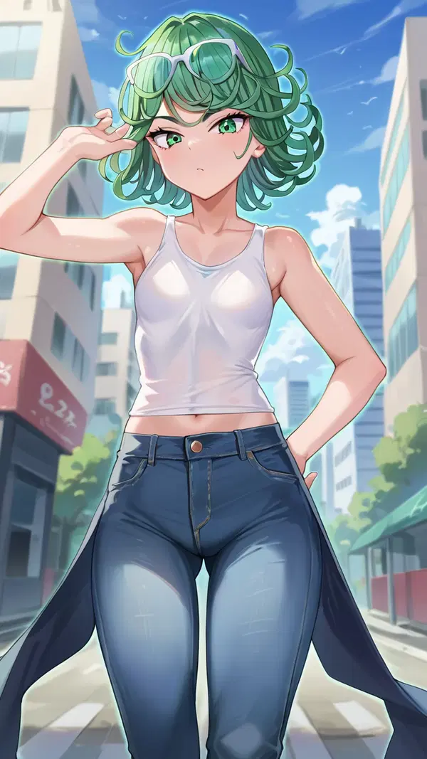 tatsumaki cosplay pron - Wild Fire Between Our Skin - AI generated portrait image in 1080x1920 resolution by Anonymous Creator