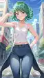 tatsumaki cosplay pron - Wild Fire Between Our Skin - AI generated portrait image in 1080x1920 resolution by @anon
