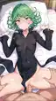 tatsumaki sexy fanart - The Longing That Stayed Too Close - AI generated portrait image in 1080x1920 resolution by @anon