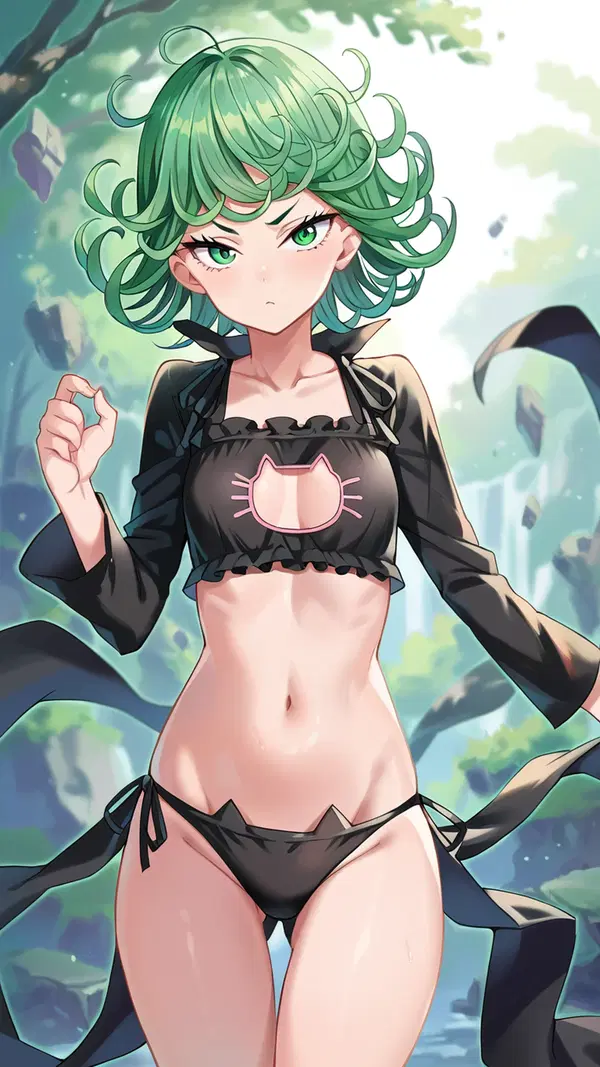 tatsumaki 18+ - When the Dark Calls It Night - AI generated portrait image in 1080x1920 resolution by @anon