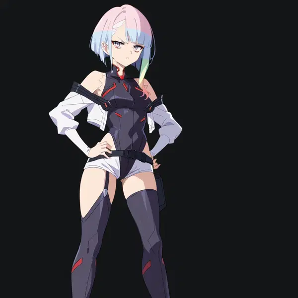 cyberpunk cosplay sex - The Edge That Left a Mark - AI generated square image in 1080x1080 resolution by @anon