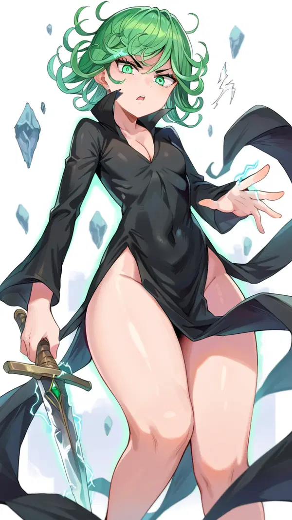 maplestar tatsumaki - Where Midnight Opens Slowly - AI generated portrait image in 1080x1920 resolution by @anon