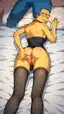 marge dos simpsons - The Static That Taught the Dark to Answer - AI generated portrait image in 1080x1920 resolution by @anon