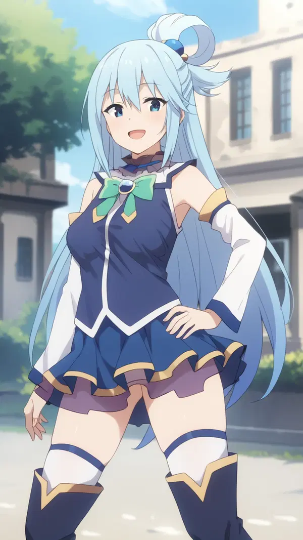konosuba aqua maplestar - The Night That Made Shadows Feel Warm - AI generated portrait image in 1080x1920 resolution by @anon