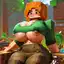 minecraft naked jenny - The Longing That Stayed After Midnight - AI generated square image in 1080x1080 resolution by @anon