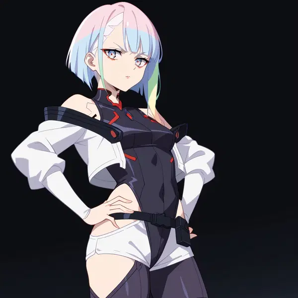 cyberpunk hentai rebecca - A Night That Made Control Disappear - AI generated square image in 1080x1080 resolution by @anon