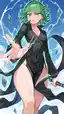 tatsumaki futa sex - A Glow That Knew the Way Down - AI generated portrait image in 1080x1920 resolution by @anon
