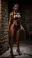 ebony actress nude - The Night Carried This Drift - AI generated portrait image in 1080x1920 resolution by @anon