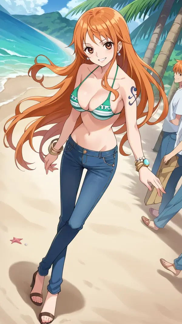 figurine nami one piece - A Reverie That Kept Coming Back - AI generated portrait image in 1080x1920 resolution by @anon