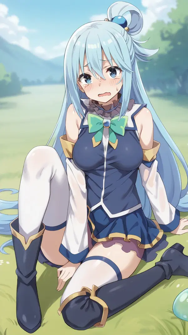 aqua konosuba nsfw - The Glow That Turned Into Weather - AI generated portrait image in 1080x1920 resolution by @anon