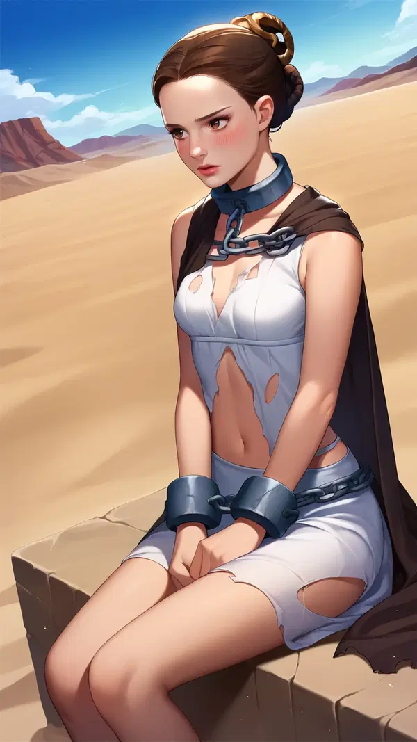 that star wars girl nude - A Longing That Turned Softly Dangerous - AI generated portrait image in 1080x1920 resolution by @anon