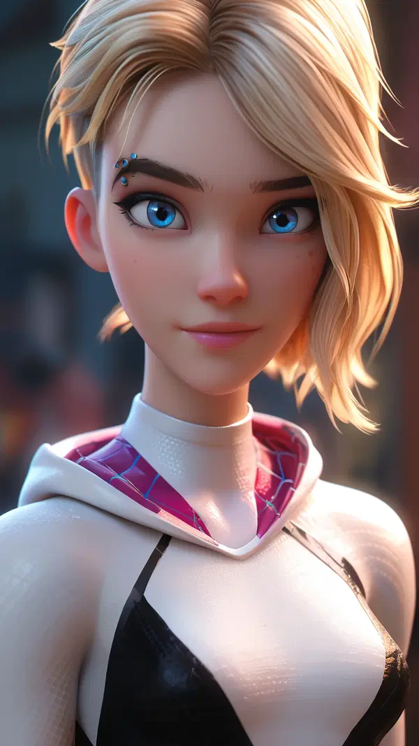 gwen stacy porn videos - The Heat Hidden Inside Friction - AI generated portrait image in 1080x1920 resolution by @anon