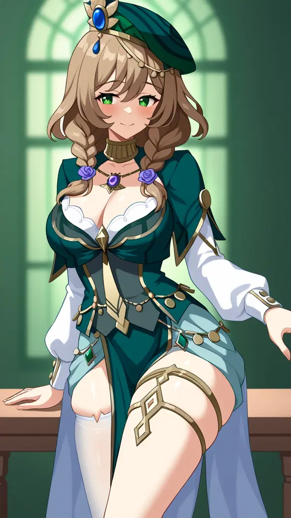 genshin impact ai porn - The Edge That Kept Coming Back - AI generated portrait image in 1080x1920 resolution by @anon