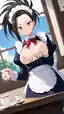 momo mha fanart - Passion That Swallows Everything Whole - AI generated portrait image in 1080x1920 resolution by @anon