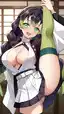 kimetsu no yaiba sex mitsuri - The Longing That Made the Night Lean Closer - AI generated portrait image in 1080x1920 resolution by @anon