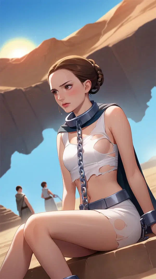 star wars princess leia porn - The Temptation That Refused the Morning - AI generated portrait image in 1080x1920 resolution by @anon