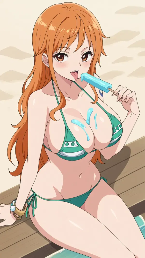 one piece pirate warriors 4 nami - The Afterglow That Moved Through Every Wall - AI generated portrait image in 1080x1920 resolution by @anon
