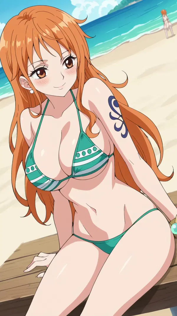 one piece nami png - A Want That Made Control Disappear - AI generated portrait image in 1080x1920 resolution by @anon