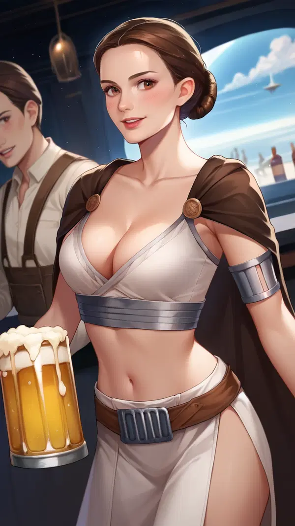 star wars characters padme - A Pressure That Stayed After Midnight - AI generated portrait image in 1080x1920 resolution by @anon