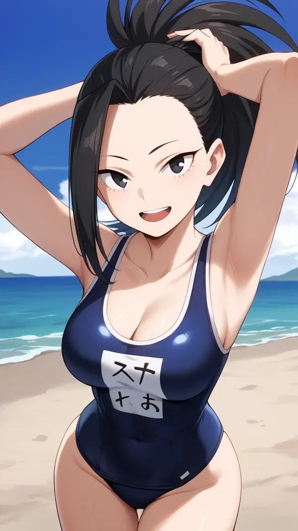 momo mha r34 - A Friction That Outran the Morning - AI generated portrait image in 1080x1920 resolution by @anon