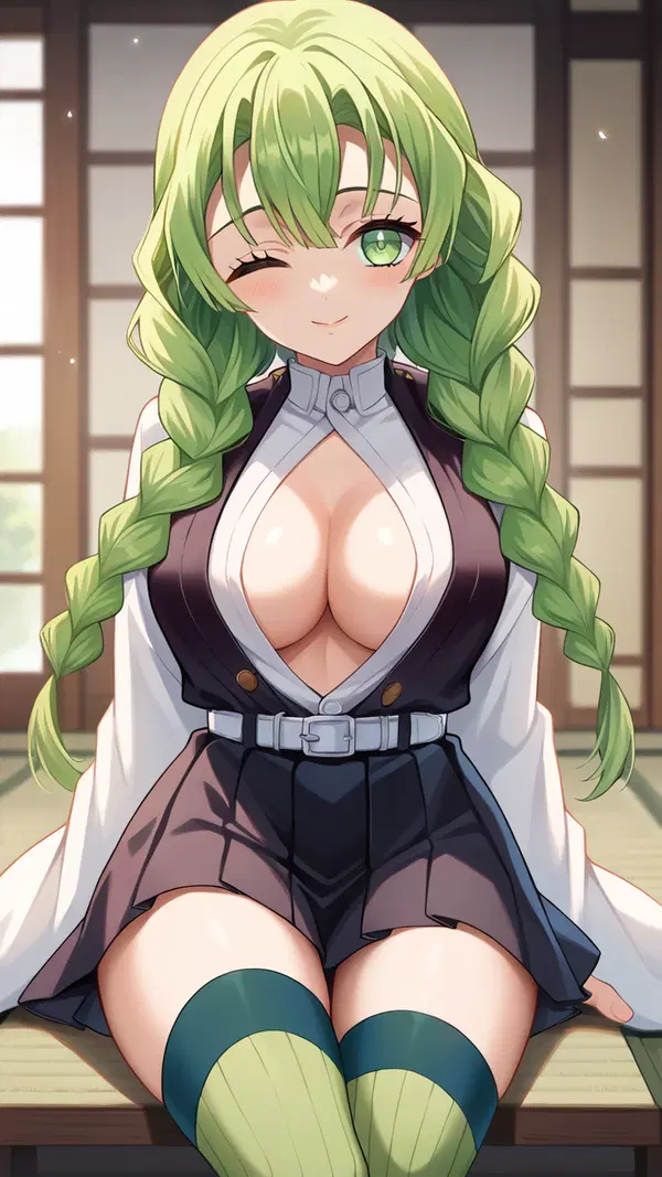 hentai of mitsuri - The Hour Gravity Took Over - AI generated portrait image in 1080x1920 resolution by @anon