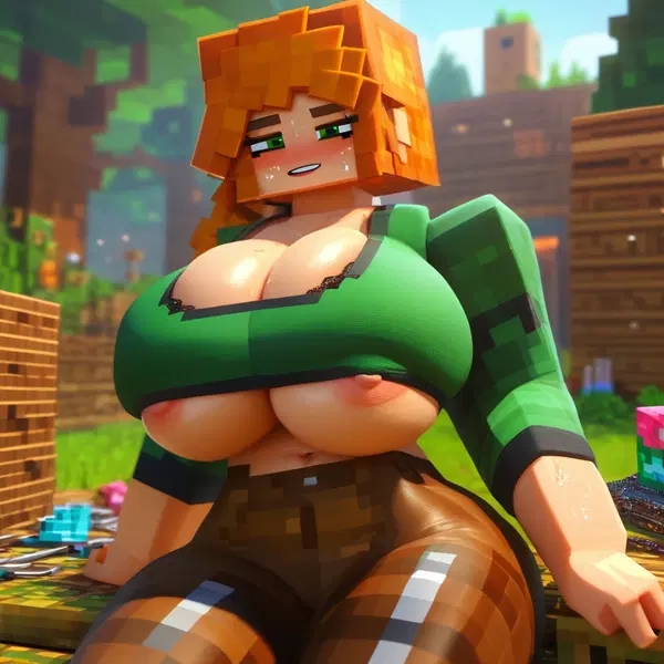Minecraft r34 - A Friction That Rose Without Permission - AI generated square image in 1080x1080 resolution by @anon