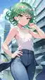 me1adinha tatsumaki - A Fall That Turned Softly Dangerous - AI generated portrait image in 1080x1920 resolution by @anon