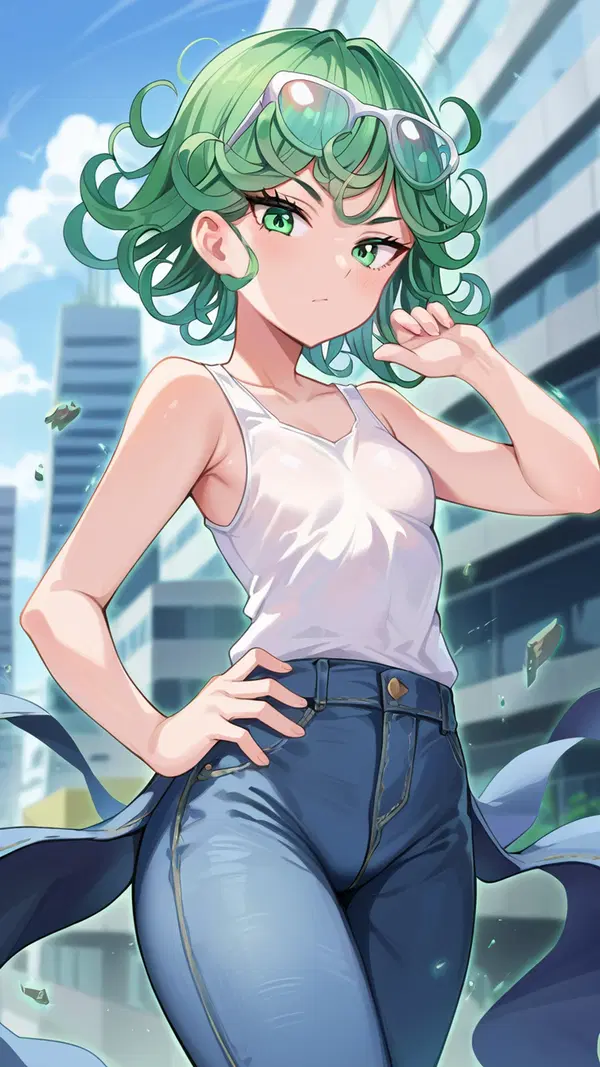 me1adinha tatsumaki - A Fall That Turned Softly Dangerous - AI generated portrait image in 1080x1920 resolution by Anonymous Creator