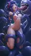 ai hentai tentacle - The Danger That Moved Through Every Wall - AI generated portrait image in 1080x1920 resolution by @anon