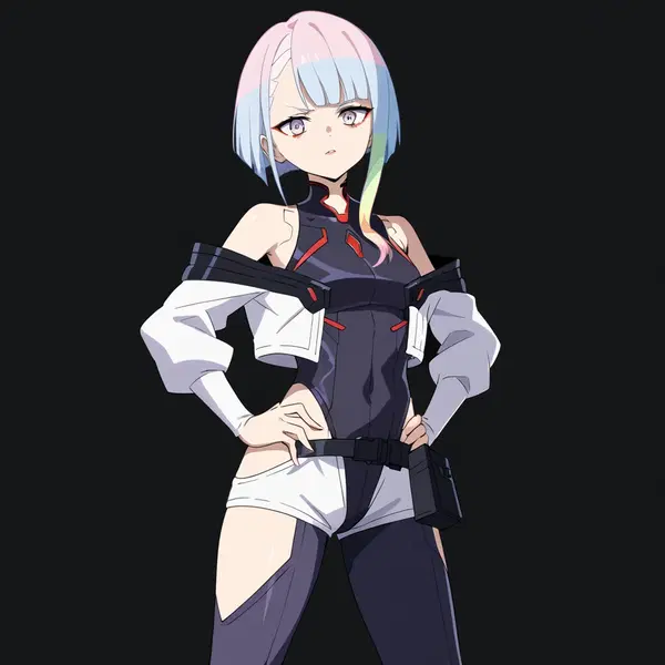 cyberpunk edgerunners rebecca hentai - A Moonlight That Turned the Key - AI generated square image in 1080x1080 resolution by @anon